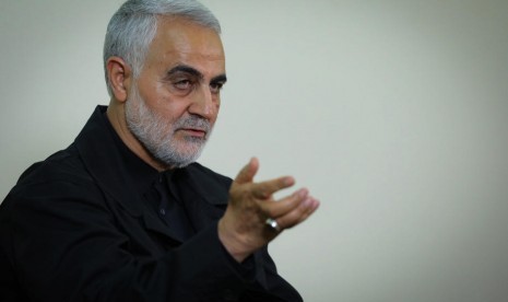 Komandan Pasukan Quds Mayor Jenderal Qasem Soleimani. Kepada PBB, AS mengatakan pembunuhan Qasem Soleimani sebagai tindakan membela diri. Ilustrasi.