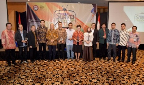 Komisi Penyiaran Indonesia (KPI) merilis hasil Survei Indeks Kualitas Program Siaran Televisi Periode I Tahun 2018 di Jakarta, Rabu (25/7).