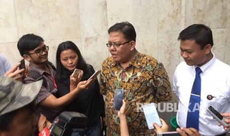 Komisioner Ombudsman RI Adrianus Meliala usai lakukan investigasi, saat ditemui di Ditreskrimum Polda Metro Jaya, Kamis (25/1).