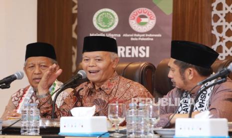 Komite Pengarah Aliansi Rakyat Indonesia-Bela Palestina (ARI-BP) M. Hidayat Nur Wahid.