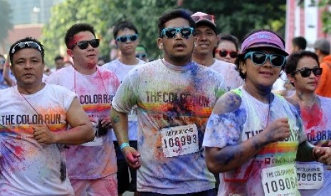 Kompetisi lari Color Run beberapa waktu lalu di Jakarta.