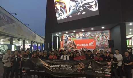 Komunitas Honda nobar MotoGP di Jakarta Fair Kemayoran