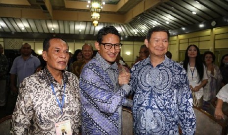 Komunitas Kristiani Interdenominasi Gereja Jakarta mendeklarasikan dukungan untuk pasangan Calon Gubernur nomor urut tiga Anies Baswedan-Sandiaga Uno di Pilkada DKI putaran kedua, Selasa (11/4). 