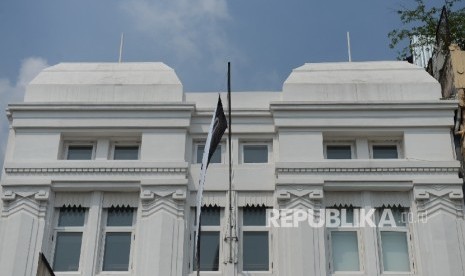 Kondisi bangunan Gedung OLVEH pascarevitalisasi di Kawasan Kota Tua, Jakarta, Jumat (24/6). (Republika/ Wihdan)