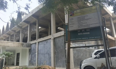 Kondisi bangunan Masjid Agung Kota Bogor, Selasa, (13/8).