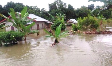 Kondisi banjir di Belitung Timur