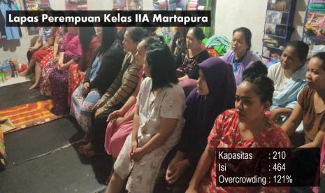 Kondisi berbagai lapas di Indonesia yang penuh dan sesak oleh para tahanan. 