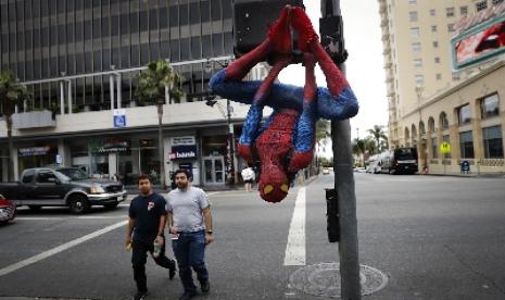 Kondisi di sekitar Walk of Fame, Los Angeles, California. (ilustrasi)