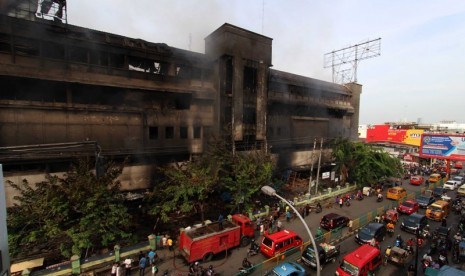 Kondisi Pasar Aksara Medan pada Rabu (13/7).