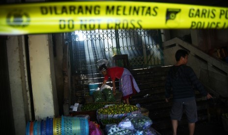 Kondisi Pasar Legi pascakebakaran.