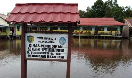 Kondisi SDN 1 Petuk Katimpun di Palangka Raya.