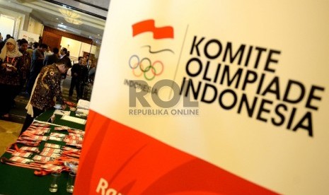 Kondisi sebelum dimulainya Rapat Anggota Istimewa dan Kongres Istimewa Komite Olimpiade Indonesia (KOI) di Jakarta, Senin (28/9).