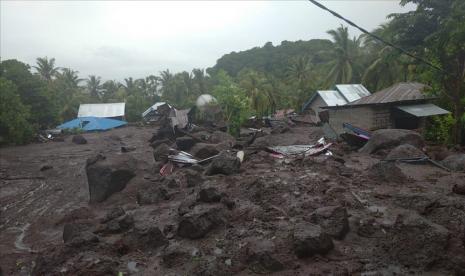 Kondisi setelah banjir bandang di Flores Timur