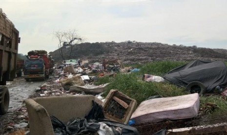 Kondisi terkini Tempat Pembuangan Akhir Sampah Sumur Batu, Kecamatan Bantargebang, Kota Bekasi.