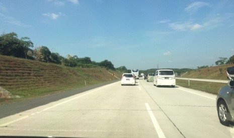 Kondisi Tol Jakarta-Cikampek menuju Palimanan pada Sabtu (2/7).