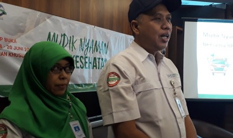 Konferensi pers dengan tema Mudik Nyaman Bersama BPJS Kesehatan. 