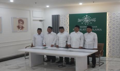 Konferensi pers di kantor PBNU, Jakarta, Kamis (6/6/2024).