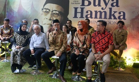 Konferensi pers film Buya Hamka, Senin (25/3), di Jakarta. Buya Hamka akan mulai syuting April 2019.