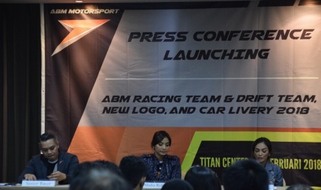 konferensi pers launcing new livery ABM Motorsport di Titan Center Bintaro, Ahad (25/2).