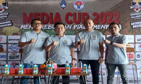 Konferensi pers Media Cup 2022 di Triboon Mini Soccer, Jakarta Selatan, Jumat (1/9/2022).