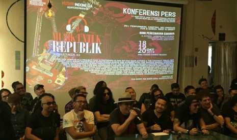 Konferensi pers Musik untuk Republik di Jakarta, Selasa.