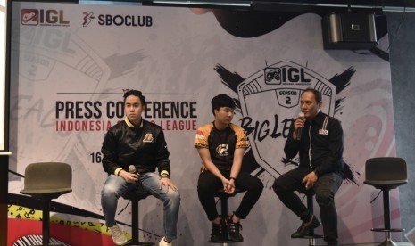 Konferensi pers peluncuran apss, website dan tiga turnamen Indonesia Gaming League (IGL) dihelat di Union Space, Kuningan Jakarta Selatan pada Kamis (16/1).