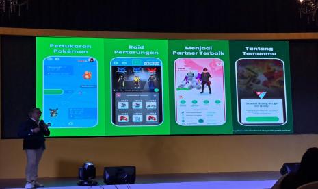 Konferensi pers peluncuran fitur bahasa Indonesia di gim Pokemon Go dan pengumuman Pokemon Festival Jakarta di Ballroom Hotel Indonesia Kempinski, Jakarta, Rabu (30/11/2022). 