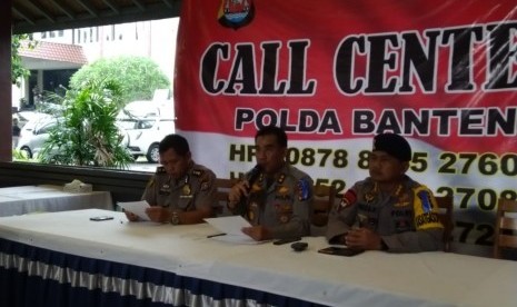 Konferensi pers Polda Banten terkait penanganan tsunami, Kamis (27/12).