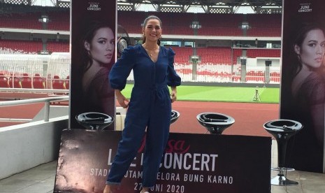 Konferensi pers RAISA Live in Concert Stadion Utama Gelora Bung Karno di GBK Jakarta pada Kamis (21/11).