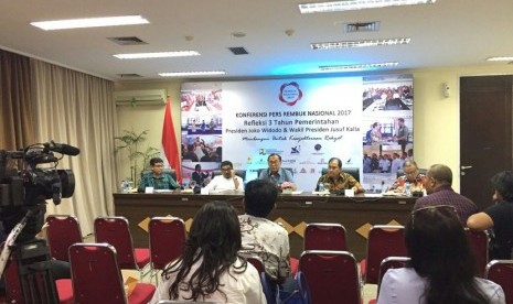 Konferensi pers Rembuk Nasional 2017 di kantor Wantimpres, Ahad (22/10)