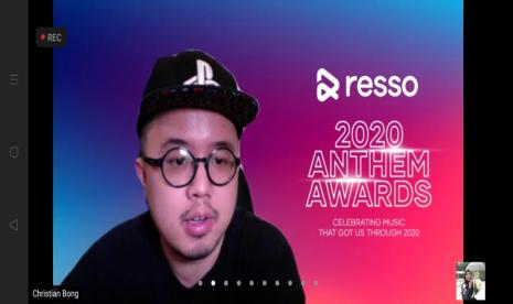 Konferensi pers Resso Indonesia 2020 Anthem Awards. 