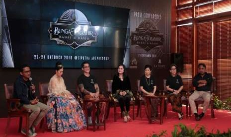 Konferensi Pers Yayasan Perempuan untuk Negeri (PUN) yang akan menggelar drama musikal berjudul Bunga Terakhir Badai dan Kasih.