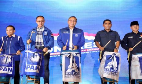 Kongres VI Barisan Muda Penegak Amanat Nasional (BM PAN) di Sentul, Kabupaten Bogor, Selasa (22/2/2022).