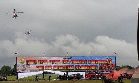 Korps Pasukan Khas (Korpaskhas) tengah memperingati hari ulang tahun ke-70 tahun di Lanud Adisucipto, Yogyakarta.