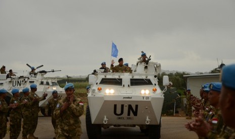  Kunjungan Panglima TNI Jenderal TNI Moeldoko ke  Satgas Indonesian Battalion (Satgas Indobatt) Kontingen Garuda XXIII-I/Unifil (United Nations Interim Force in Lebanon) di Al Qusayr, Lebanon Selatan, Jumat (10/4).