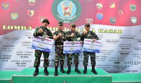 Kostrad juara umum Lomba Tembak Piala KSAD 2018.