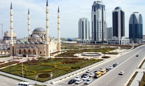 Kota Grozny, tempat di mana sejuta warga Republik Chechnya demo majalah Charlie Hebdo yang memuat kartun Nabi Muhammad.