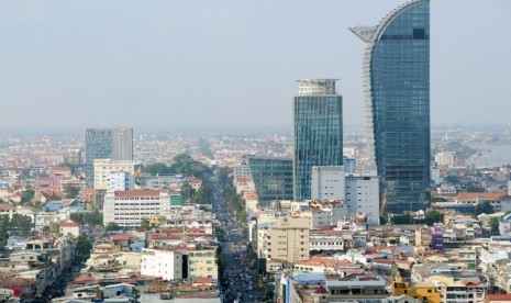 Kota Phnom Penh di Kamboja.