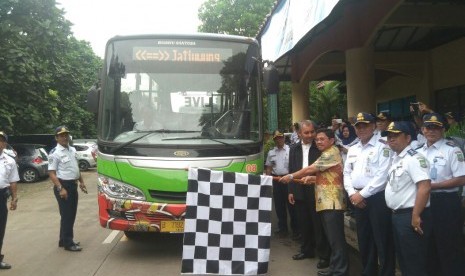 Kota Tangerang uji coba Bus Rapid Transit koridor satu, Poris Plawad-Jatiuwung, Kamis (1/12).