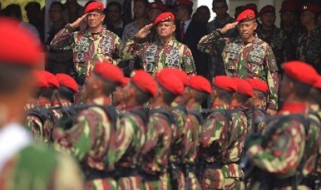 KSAD Jenderal Gatot Nurmantyo di markas Kopassus, Cijantung, Jakarta, Jumat (24/10).