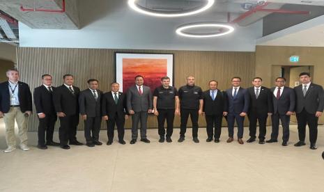 KSAU Marsekal Mohamad Tonny Harjono bersama delegasi TNI AU mengunjungi Baykar Technology, Istanbul, Turki, Sabtu (29/6/24).