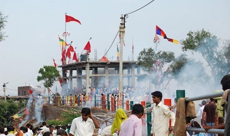 Kuil Ratangarh di Datia, Madhya Pradesh, India