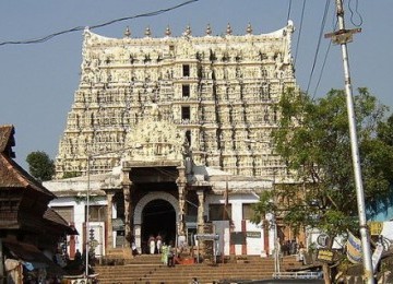 Kuil Stee Padmanabhaswamy di India selatan.