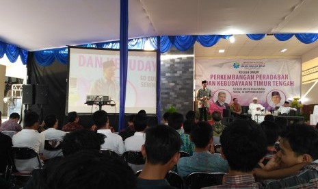 Kuliah Umum Perkembangan Peradaban dan Kebudayaan Timur Tengah yang digelar di SD Budi Mulia Dua, Yogyakarta, Senin (18/9).