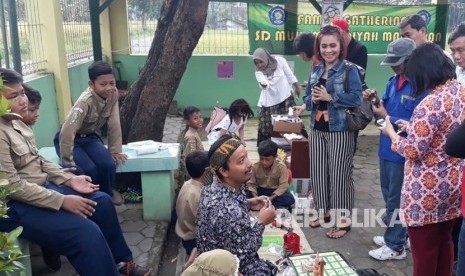 Kunjungan guru-guru SMP Kota Tangerang Selatan dan Kabupaten Tangerang ke SD Muhammadiyah Mantaran, Jum'at (23/3).