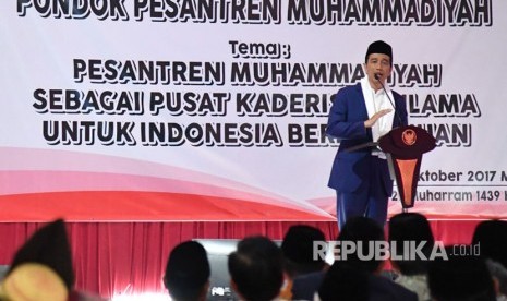 Kunjungan kerja Presiden Joko Widodo ke Pesantren Darul Arqam, Garut, Jawa Barat.