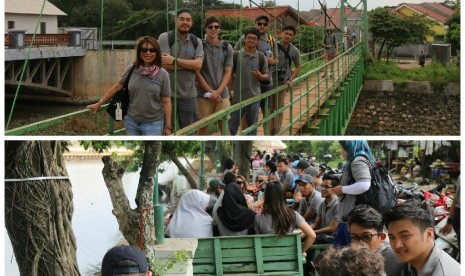  Kunjungan mahasiswa Universitas Deakin Australia, Universitas Bina Nusantara Indonesia, dan Universitas Islam Internasional Malaysia ke Situ Babakan, Jakarta Selatan. 