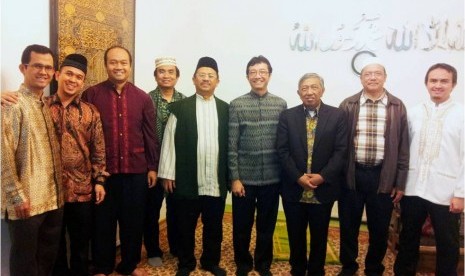 Kunjungan Menristek Gusti M. Hatta pada Idul Adha 2012 di Masjid As-Salam, Wina, Austria.