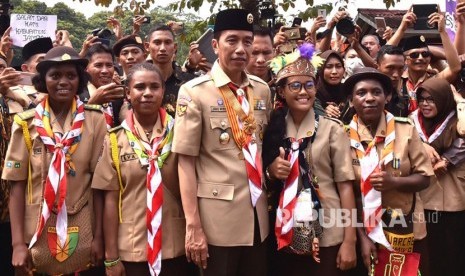 Kwarnas Gerakan Pramuka mengundang Presiden Joko Widodo buka Kegiatan KPN 2018. (Ilustrasi)