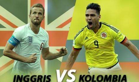 Laga 16 Besar Piala Dunia 2018, Inggris Vs Kolombia.